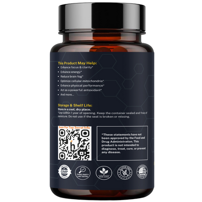 Blu Fuel Methylene Blue Capsules - USP Pharmaceutical Grade Supplement For Humans - 120ct (4-month supply) Leucomethylene Blue