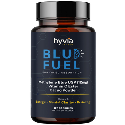 Blu Fuel Methylene Blue Capsules - USP Pharmaceutical Grade Supplement For Humans - 120ct (4-month supply) Leucomethylene Blue